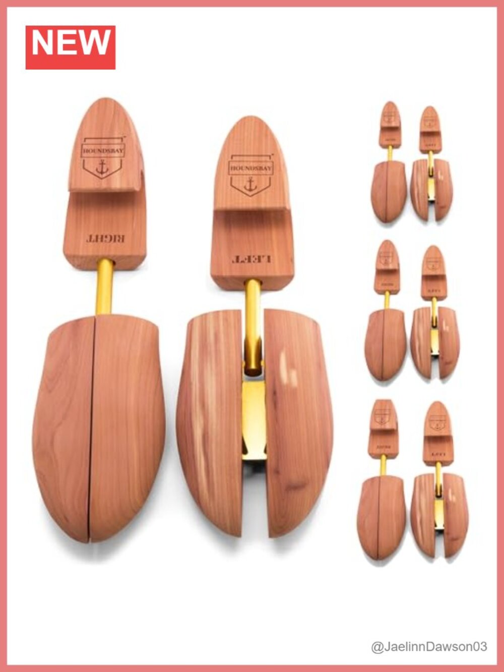 Cedar Shoe Trees 4 Pairs Adjustable Moisture Absorbing Shoe Shaper